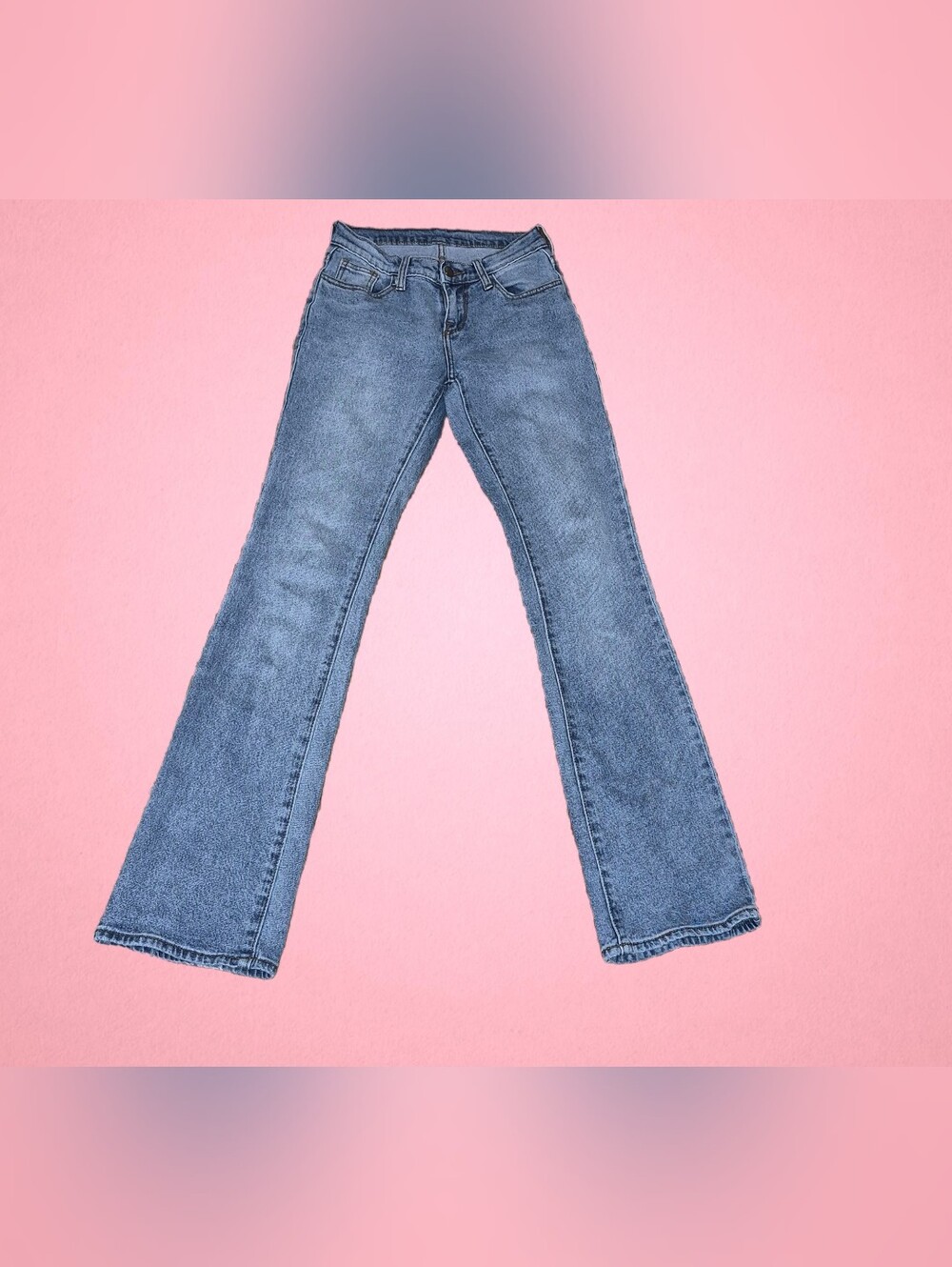 Women's Light Blue Flare Jeans - Classic High-Rise Fit